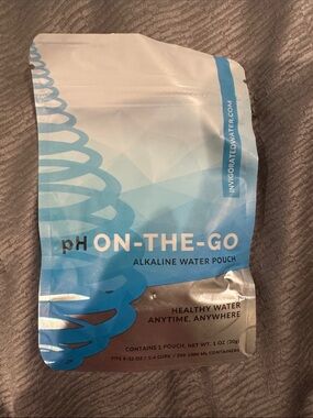 pH ON-THE-GO Alkaline Water Pouch - Blue & Silver